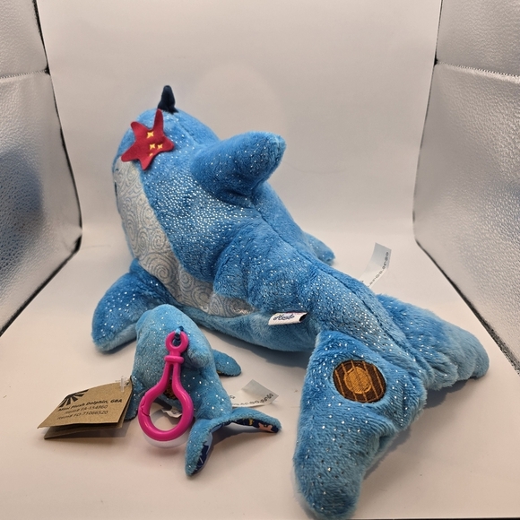 Girl Scout Cookie Rewards Coral The Dolphin 17" with Mini Plush Dangler 2023. - Picture 3 of 11